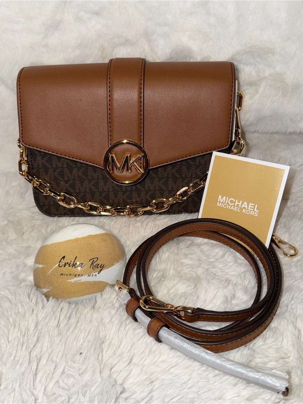 Michael Kors Brown Carmen Crossbody Bag- BRAND NEW/UNUSED
